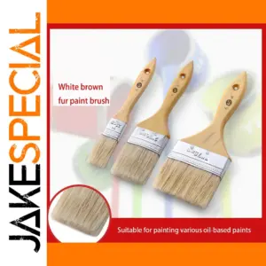 White Mane Brush for Painting and Cleaning