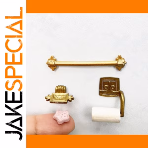 Vintage Miniature Bathroom Accessories Set for Dollhouse