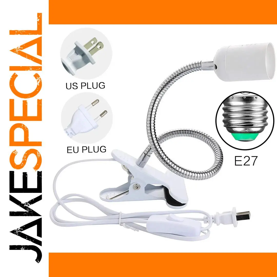 Flexible Desk Lamp Holder with Clamp and E27 Socket 1 Flexible Desk Lamp Holder with Clamp and E27 Socket