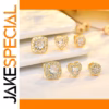 Vintage Gold-Tone Crystal Earrings, 10mm