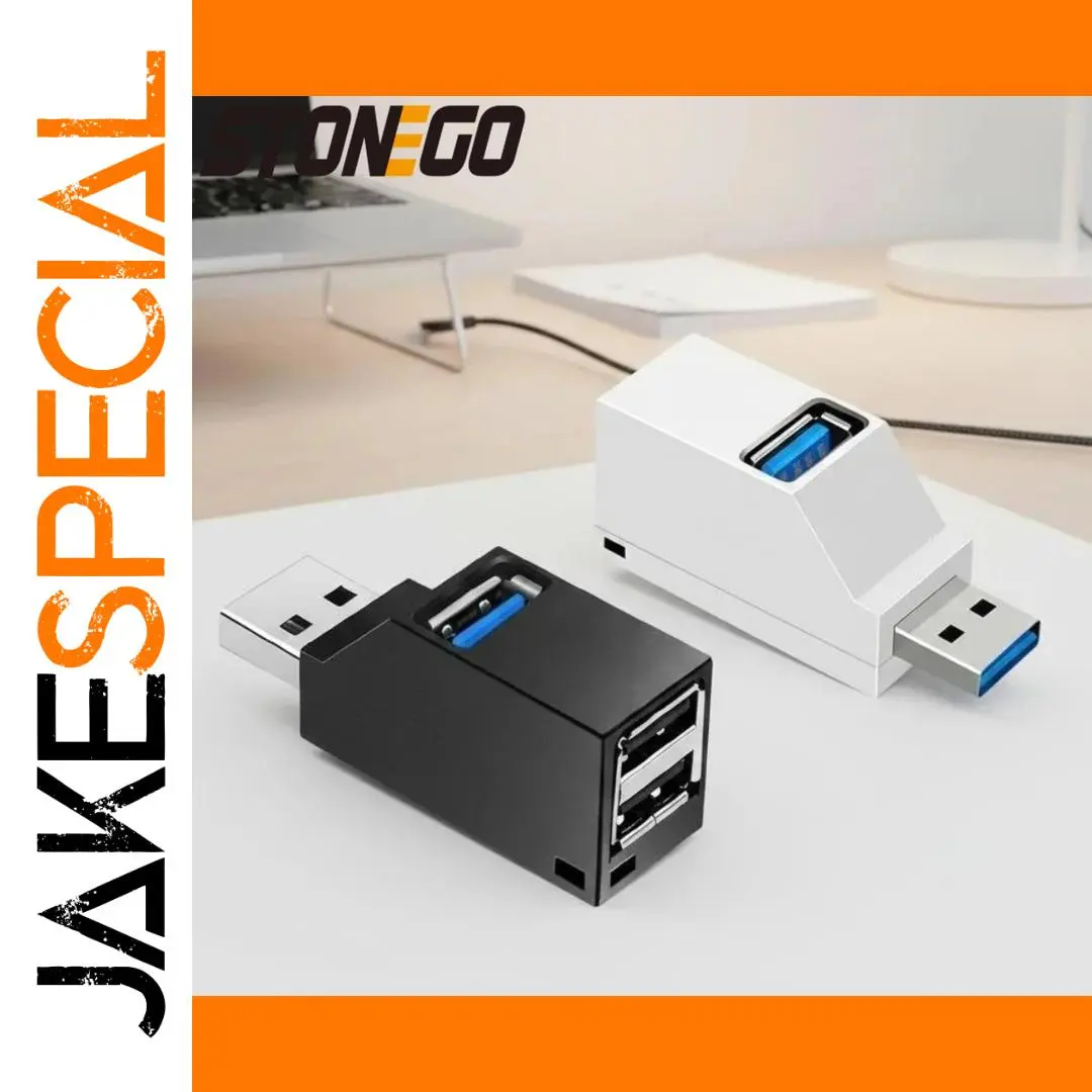 Compact USB 3.0 Hub with 3 Ports in Black or White 1 Compact USB 3.0 Hub with 3 Ports in Black or White