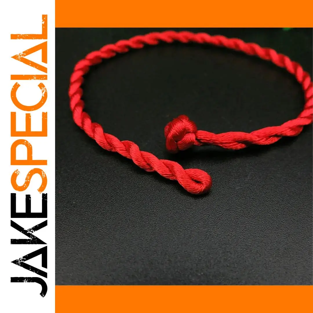 Red Cotton Friendship Bracelet 20-21cm Adjustable 1 Red Cotton Friendship Bracelet 20-21cm Adjustable