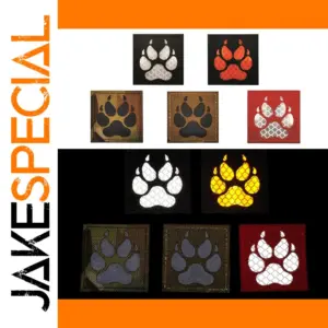 Reflective IR Nylon K9 Dog Paw Patch 5x5 cm