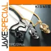 Aluminum Skull Necklace in Gold, Silver, Black