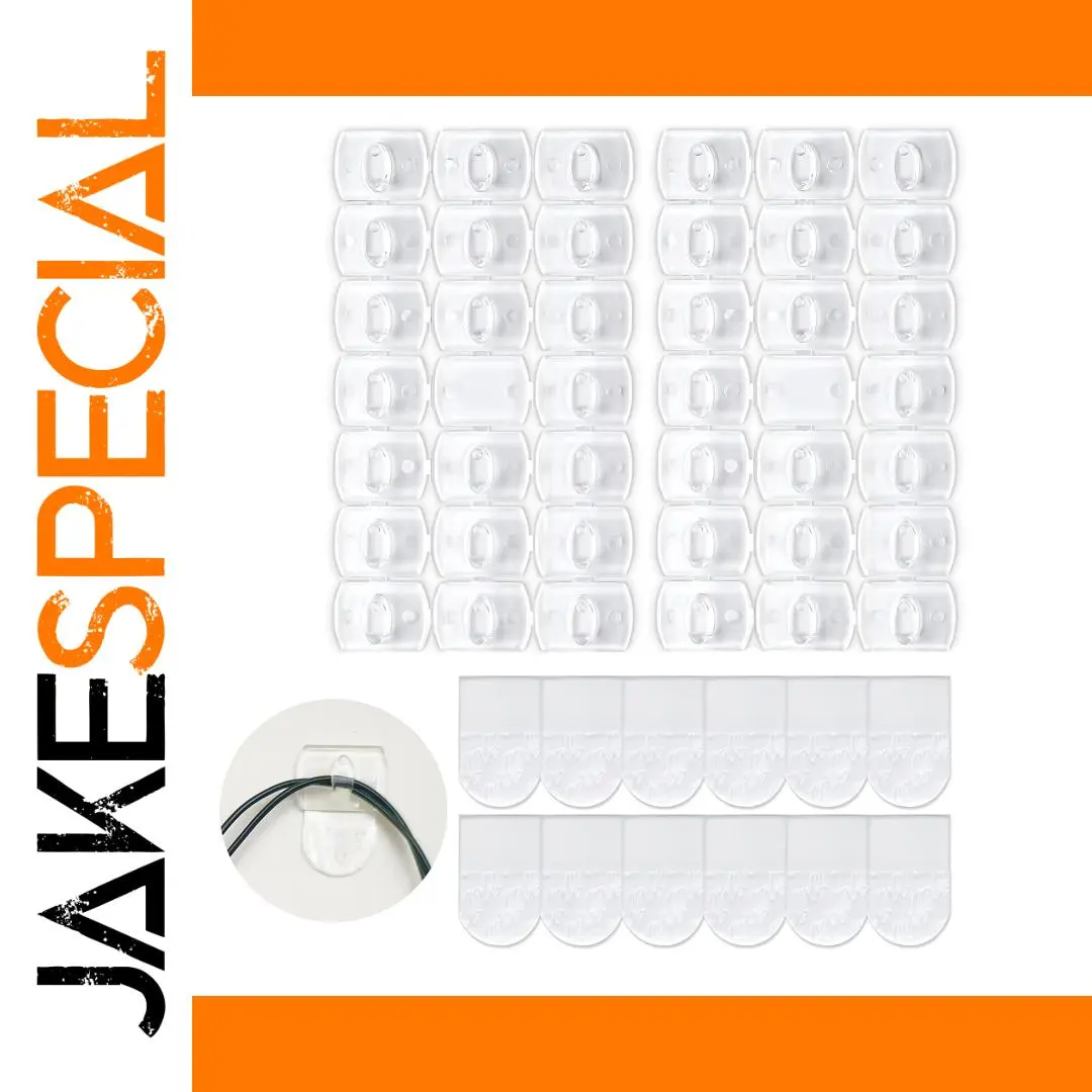 Transparent Indoor Light Hanging Clips Set of 20 or 40 1 Transparent Indoor Light Hanging Clips Set of 20 or 40