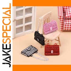 Miniature Glamorous Metal Chain Handbag for Dollhouses
