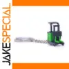 Miniature Forklift Keychain with Green Accents