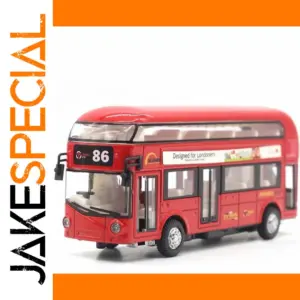 Red Double-Decker City Bus Diecast Model
