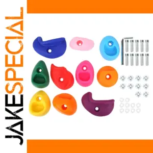 Vibrant 10-Piece Climbing Holds Set for Walls