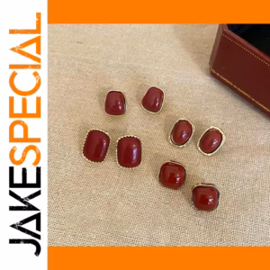 Vintage Geometric Oval Stud Earrings for Women