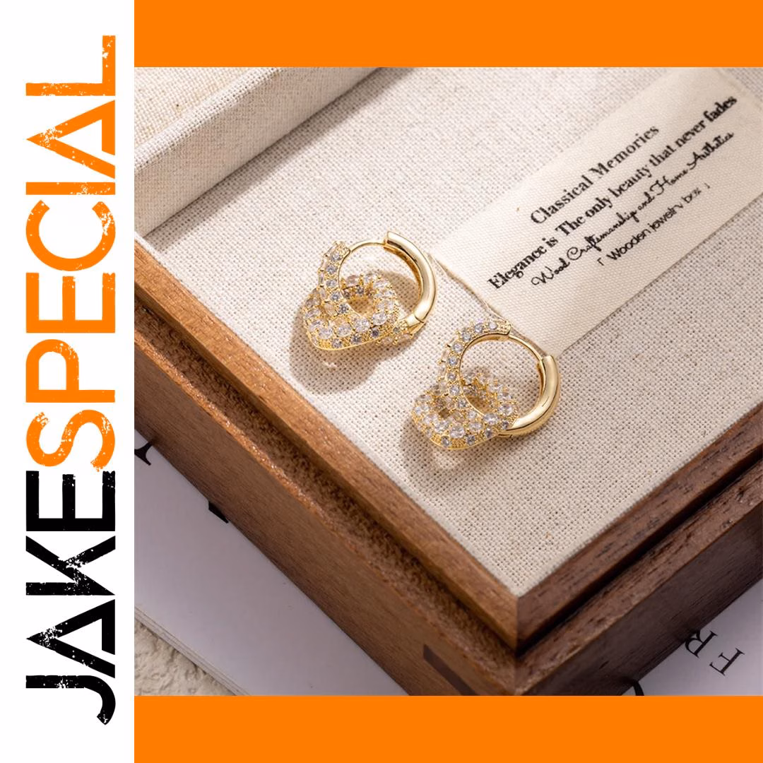 Vintage Copper Square Drop Earrings with Cubic Zirconia 1 Vintage Copper Square Drop Earrings with Cubic Zirconia