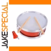 Vibrant 8-Inch Red Stainless Steel Snare Drum