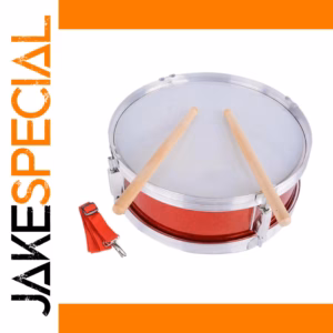 Vibrant 8-Inch Red Stainless Steel Snare Drum