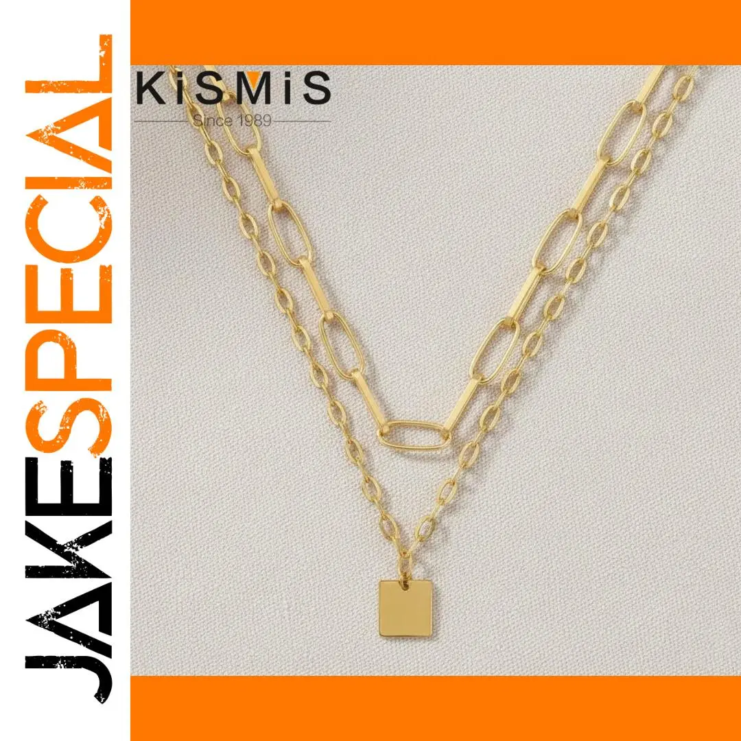 Double Layer Gold Hip-Hop Necklace for Women 1 Double Layer Gold Hip-Hop Necklace for Women