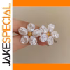 Vintage White Pearl Flower Earrings