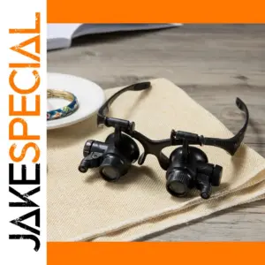 Head-Mounted Magnifier with Adjustable LED Lights