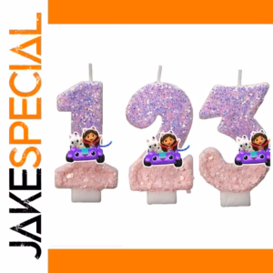 Vibrant 10-Inch Cartoon Number Candles Set