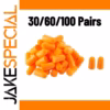 Vibrant Orange Foam Earplugs for Noise Reduction