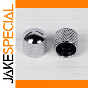 Chrome Metal Guitar Control Knobs, Set of 8