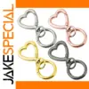 Elegant Heart-Shaped Zinc Alloy Keychains Set