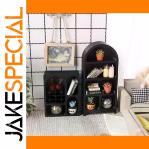 Miniature Dollhouse Storage Cabinet in Matte Black