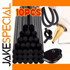 High-Strength Black Hot-Melt Glue Sticks (Set of 10)