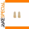 Stylish Copper CZ Hoop Earrings Set
