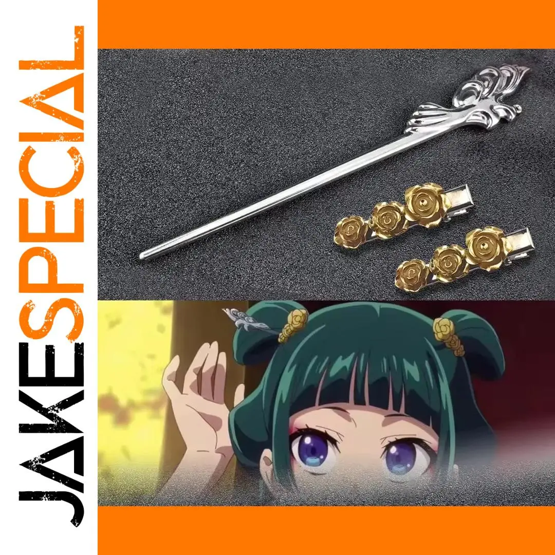 Alloy Hairpins Set with Mythological & Floral Designs 1 Alloy Hairpins Set with Mythological & Floral Designs