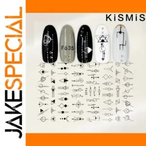 Mystical Black & White Nail Art Stickers Set