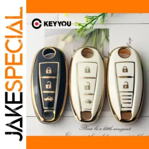 Suzuki Vitara/Swift TPU Key Cover with Gold Accents