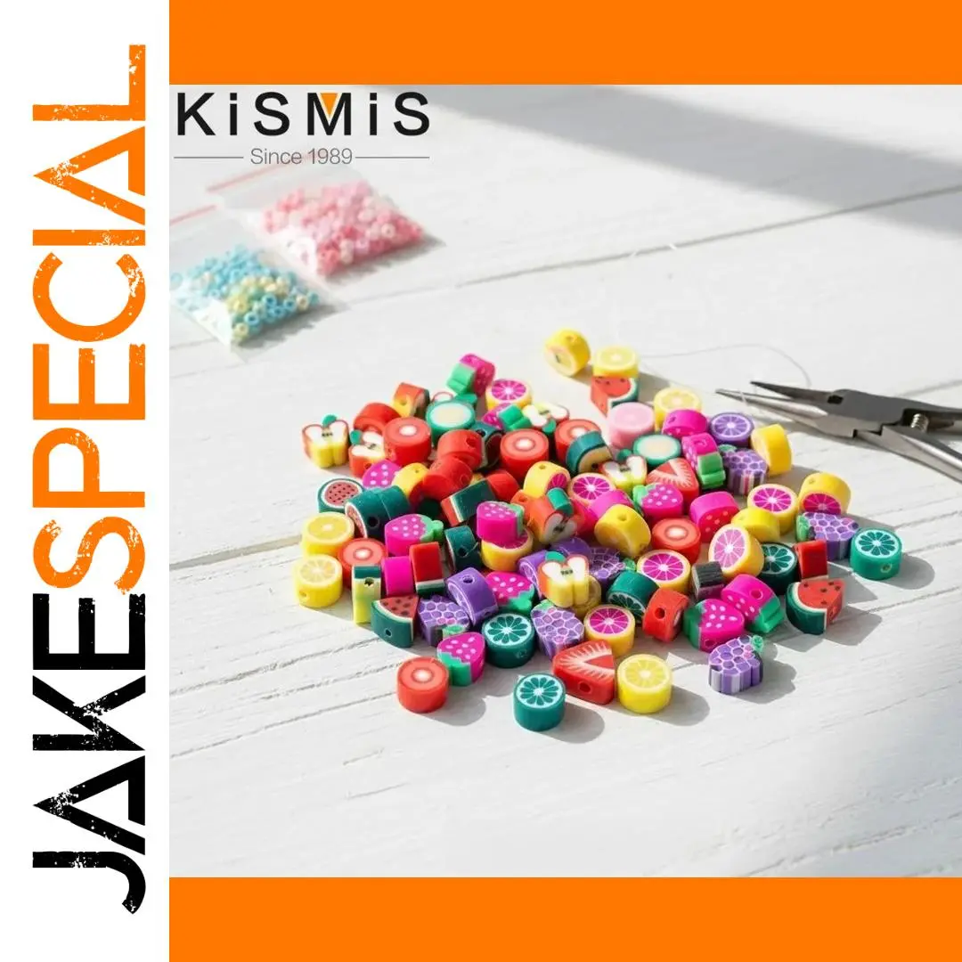 Vivid Polymer Clay Fruit Bead Set, 50pcs 1 Vivid Polymer Clay Fruit Bead Set, 50pcs