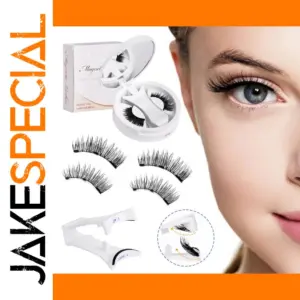 Magnetic Eyelashes Set with Tweezers and Case