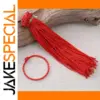 Vibrant Red Tassel String Bracelet