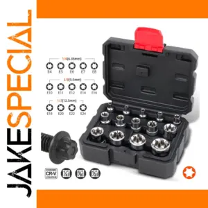 14-Piece Female E-TORX Socket Set with Organized Case