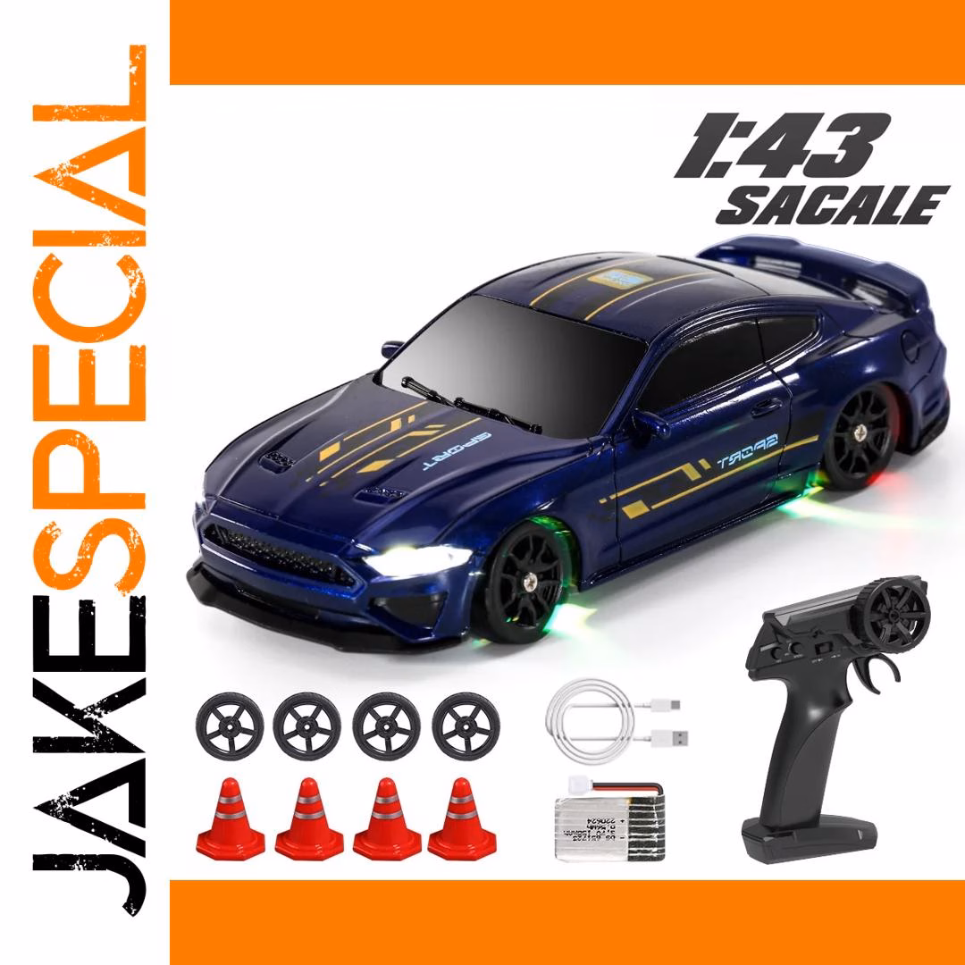 LKCOMO 1:43 Blue RC Car with 4WD and Gyroscope 1 LKCOMO 1:43 Blue RC Car with 4WD and Gyroscope