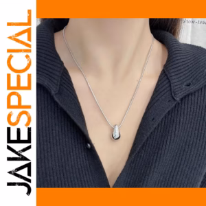 Stainless Steel Water Droplet Necklace