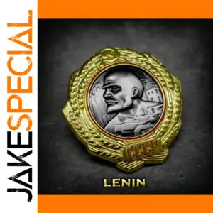 Soviet Lenin Badge with Tractor Design