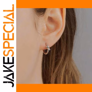 Silver Knot Hoop Earrings for Women