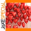 Red Heart-Shaped Foil Balloons Set of 21