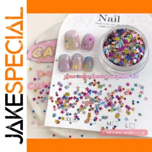 Colorful Pentagram Nail Glitter Set