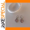 Pink Peach Heart Drop Earrings for Women