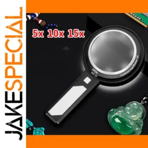 Rechargeable Handheld Magnifier with LED Lights