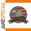 Patriotic Embroidered Badge with Eagle & Flag