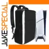 Black PS5 Travel Backpack with Multiple Compartments
