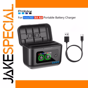 Dual-Channel Insta360 X4 Air Battery Charger with LCD