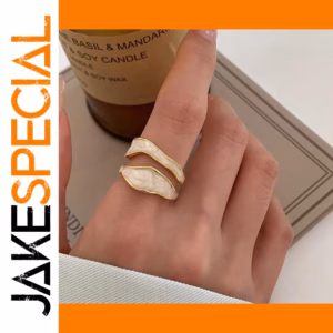 Vintage Gold Women’s Open Ring with Double Oil Drip Design