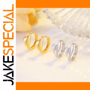 Elegant Sterling Silver Leaf Hoop Earrings