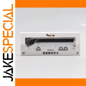 1:64 Scale Tourist Bus Model in White