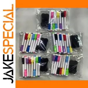 Vibrant 8-Color Whiteboard Marker Set with Magnetic Eraser