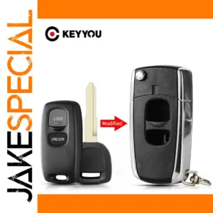 Black Mazda Key Shell Case for MX5, 323, 626